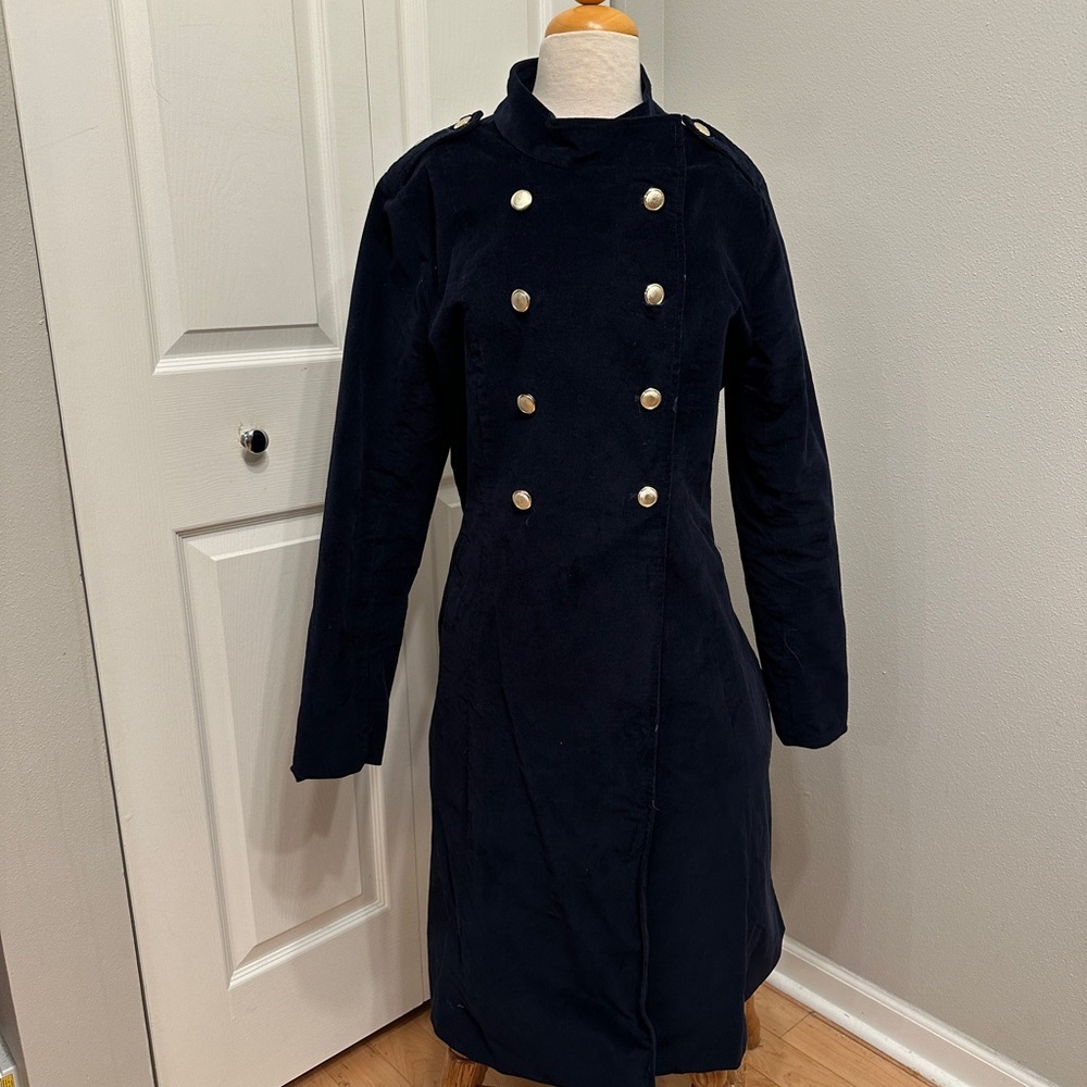 JustFab Blue Velvet XL peacoat